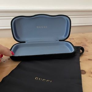 Empty Gucci Suede Sunglasses Case
